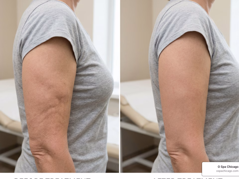 arm skin tightening treatment on upper arms