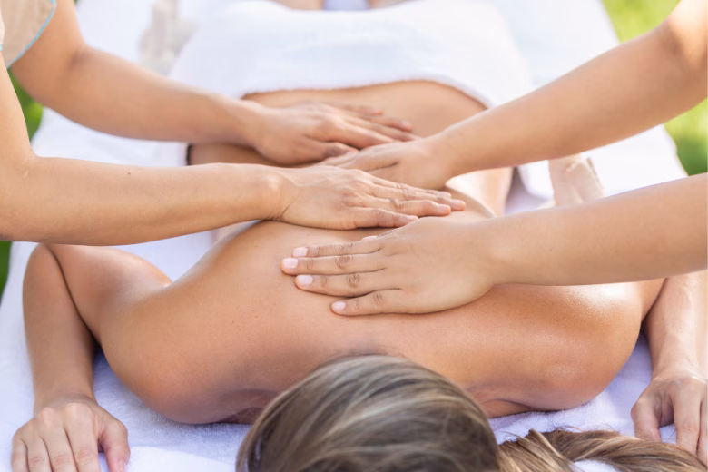 Luxury body contour massage treatment room
