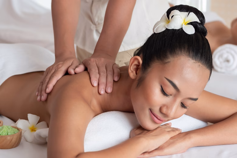 peaceful massage therapy room